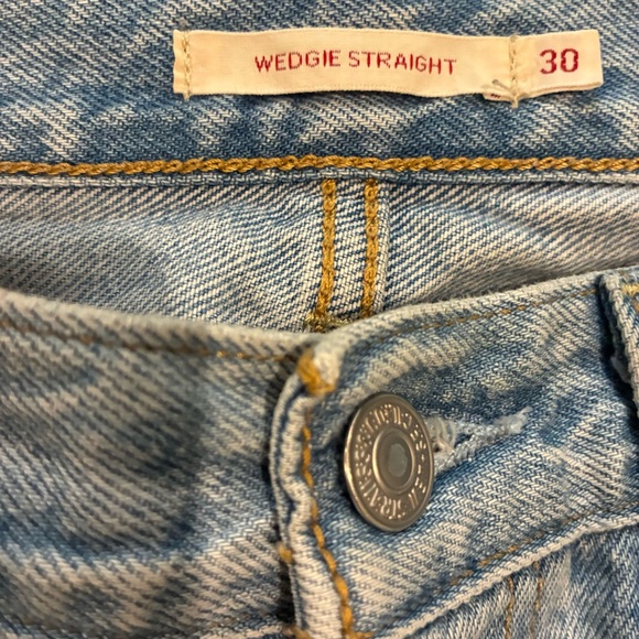 Levi's Jeans Women’s 30 Light Blue Wedgie Straight Ankle High Rise LIKE NEW! - Picture 10 of 11